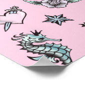 Fluff Molly Mermaid Poster- roze Poster (Hoek)