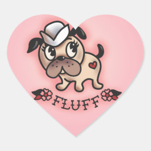 Fluff Monty de Sailor Dog Sticker