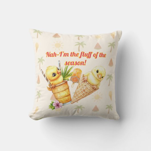 Fluff of the Season – Summer Fun Kussen (Voorkant)