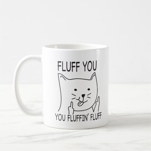Fluff off Cute Kitten Koffiemok (Links)
