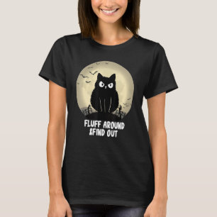 Fluff rond en ontdek grappige Fluff Halloween-auto T-shirt