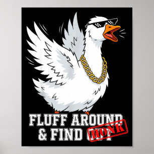 Fluff rondneuzen en kom erachter grappige gangster poster