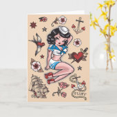 Fluff Suzy Sailor Card Kaart (Gele Bloem)