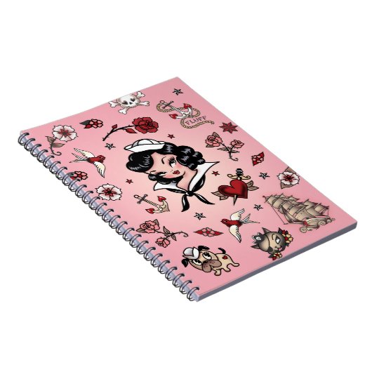 Fluff Suzy Sailor-laptop in roze Notitieboek (Rechterzijde)