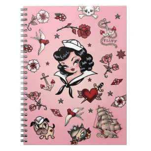 Fluff Suzy Sailor-laptop in roze Notitieboek