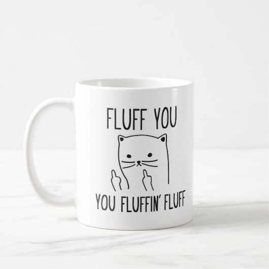 FLUFF U FUNNY CAT COFFEE MOK (Links)