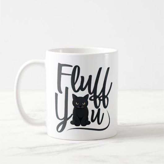 Fluff you, kat Humor Koffiemok (Links)
