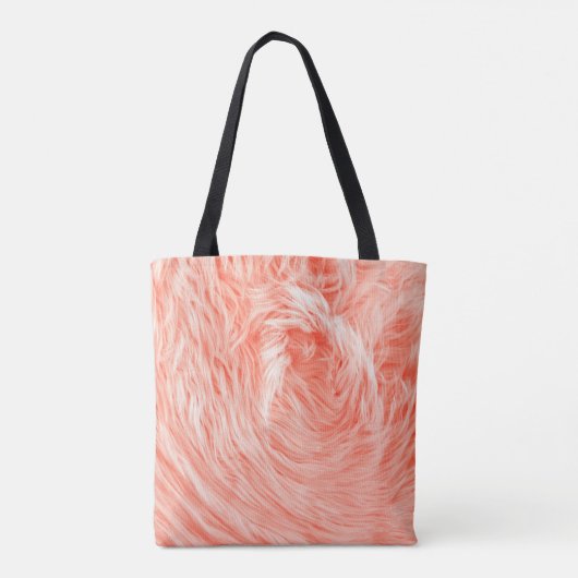 Fluffe neptextielbont tote bag (Achterkant)