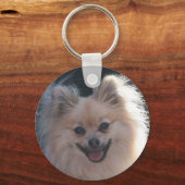 fluffe pomerese hond sleutelhanger (Voorkant)