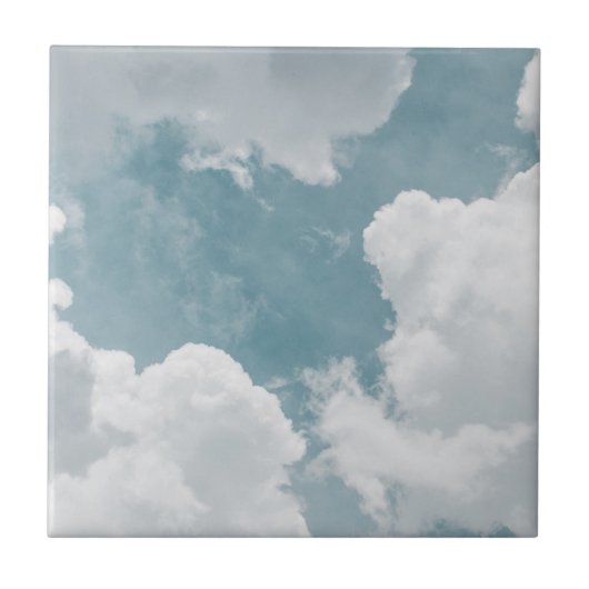 fluffelwolken tegeltje (Voorkant)
