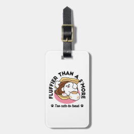 Fluffier Than A S'more - Schattigee hond en desser Bagagelabel