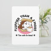 Fluffier Than A S'more - Schattigee hond en desser Bedankkaart (Staand voorkant)