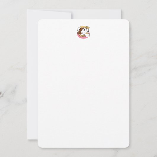 Fluffier Than A S'more - Schattigee hond en desser Bedankkaart (Achterkant)