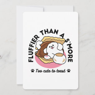 Fluffier Than A S'more - Schattigee hond en desser Bedankkaart
