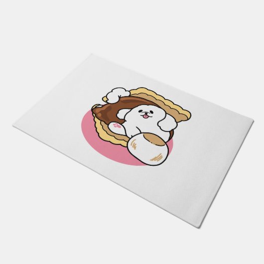 Fluffier Than A S'more - Schattigee hond en desser Deurmat (Schuin)