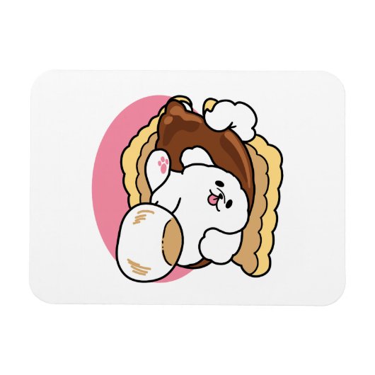 Fluffier Than A S'more - Schattigee hond en desser Magneet (Horizontaal)