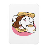 Fluffier Than A S'more - Schattigee hond en desser Magneet (Verticaal)