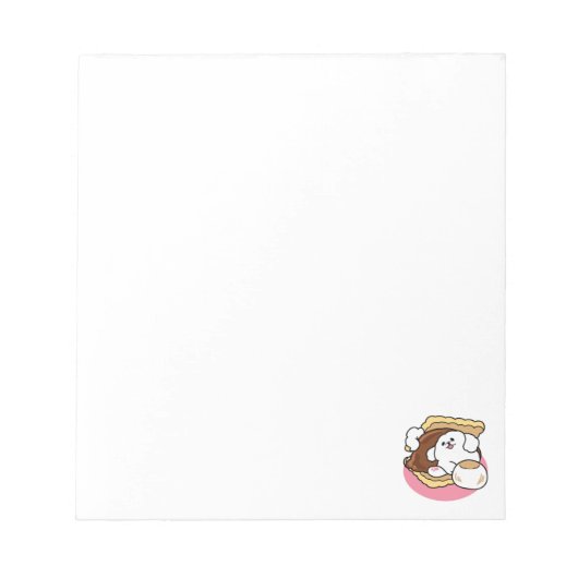 Fluffier Than A S'more - Schattigee hond en desser Notitieblok (Voorkant)