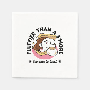 Fluffier Than A S'more - Schattigee hond en desser Servet