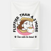 Fluffier Than A S'more - Schattigee hond en desser Spandoek (Verticaal)