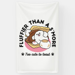 Fluffier Than A S'more - Schattigee hond en desser Spandoek