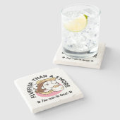 Fluffier Than A S'more - Schattigee hond en desser Stenen Onderzetter (Zijkant)