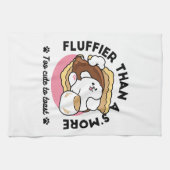 Fluffier Than A S'more - Schattigee hond en desser Theedoek (Horizontaal)