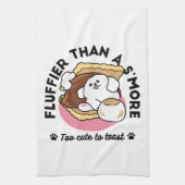 Fluffier Than A S'more - Schattigee hond en desser Theedoek (Verticaal)