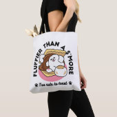 Fluffier Than A S'more - Schattigee hond en desser Tote Bag (Dichtbij)