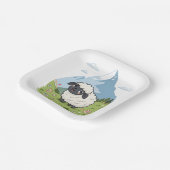 Fluffiest Lawn Mower – Adorable Blacknose Sheep Papieren Bordje (Gebogen)