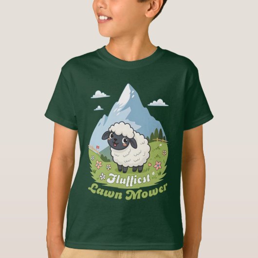 Fluffiest Lawn Mower – Adorable Blacknose Sheep T-shirt (Voorkant)
