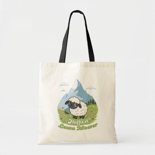 Fluffiest Lawn Mower – Adorable Blacknose Sheep Tote Bag (Voorkant)