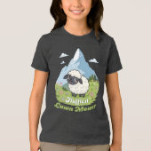 Fluffiest Lawn Mower – Adorable Blacknose Sheep Tri-Blend Shirt (Voorkant)