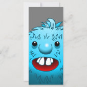 Fluffig Zachte Monster Verjaardagsuitnodiging (Achterkant)