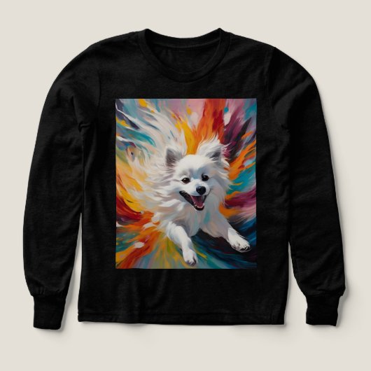 Fluffin’ Schattig – Japans Spitz Long Sleeve Shi (Voorkant)
