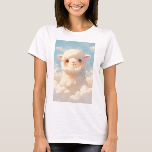 Fluffy Alpaca Dromen T-shirt (Voorkant)