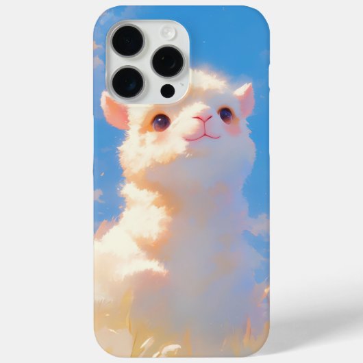 Fluffy Alpaca Wonder Case-Mate iPhone Case (Achterkant)