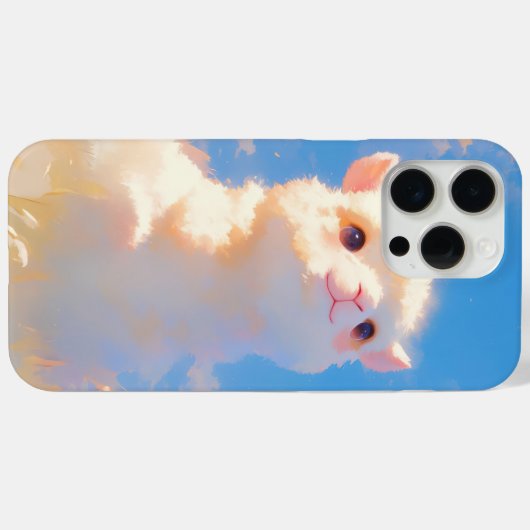 Fluffy Alpaca Wonder Case-Mate iPhone Case (Achterkant (horizontaal))