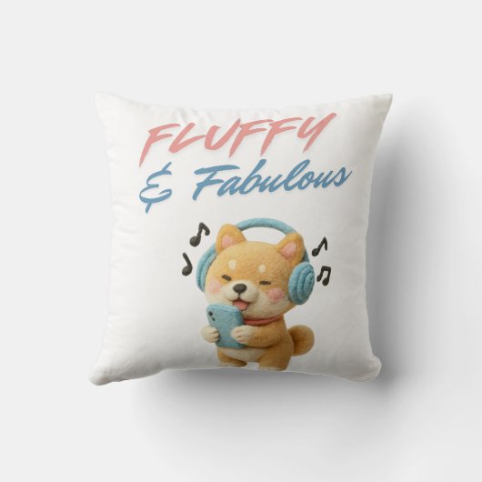 Fluffy and Fabulous Kussen (Achterkant)