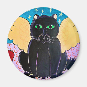 Fluffy Angel Cat Magneet