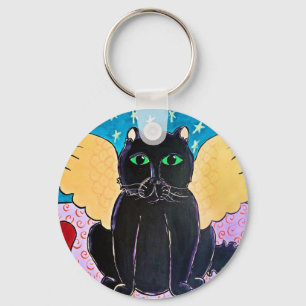Fluffy Angel Cat Sleutelhanger