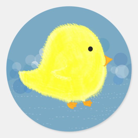 Fluffy Baby Chick Stickers (Voorkant)