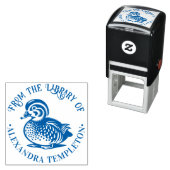 Fluffy Baby Duck Duckling Library Boeknaam Zelfinktende Stempel (In situ)