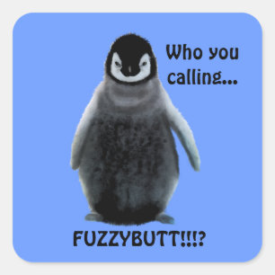Fluffy Baby Penguin Cute Funny Stickers