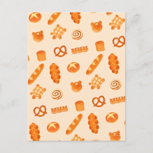 Fluffy Bakery Brood Variëteit Japanse stijl Snack Briefkaart (Voorkant)