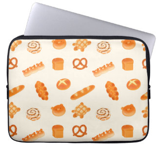 Fluffy Bakery Brood Variëteit Japanse Stijl Snack Laptop Sleeve