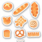 Fluffy Bakery Brood Variëteit Schildpad, broodjes, Sticker (Voorkant)