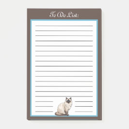 Fluffy Balinese kat om te doen lijst Post-it® Notes