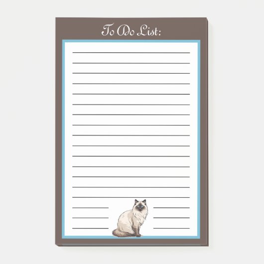 Fluffy Balinese kat om te doen lijst Post-it® Notes (Voorkant)