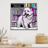 Fluffy Beaumont Dog Library Editable Poster (Keuken)